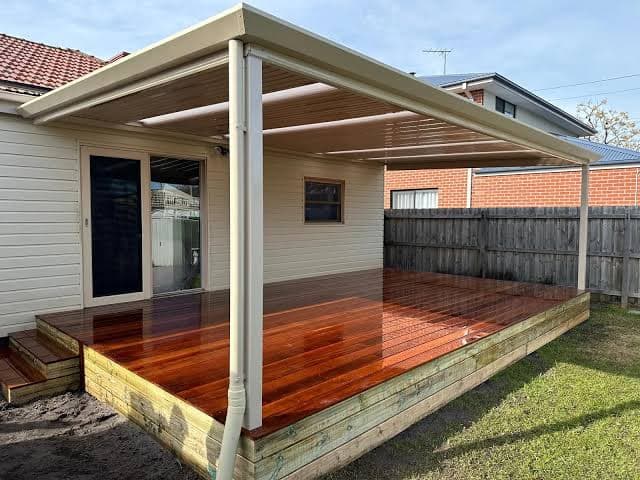 Verandah extension off house