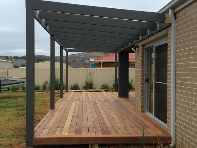 Freestanding pergola over new deck, Dandenong
